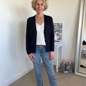 Navy Wool Uniqlo Cardigan